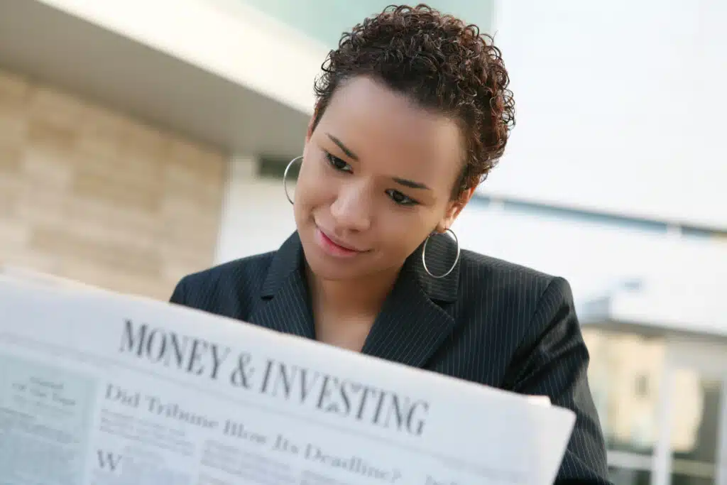 Business Woman Reading