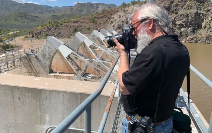 Cameraman capturing a shot