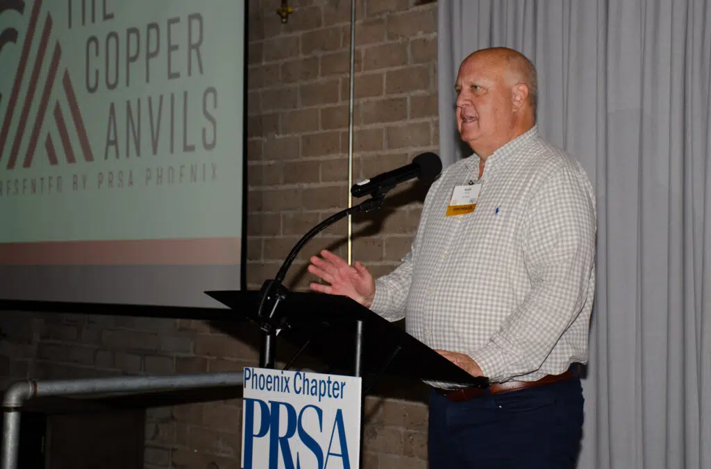 Keith Woods Speaking at the 2023 PRSA Copper Anvil Awards